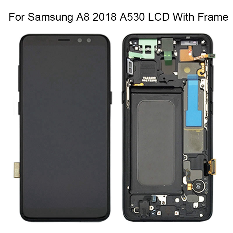 Oled สําหรับ Samsung Galaxy A8 2018 A530 จอแสดงผล LCD A530F A530DS A530N LCD Touch Screen Digitizer 