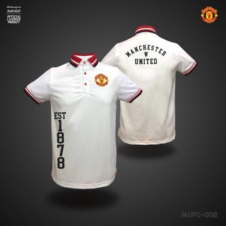 เสื้อโปโล ลิขสิทธิ์แท้ แมนยู Man U ( ชาย ) รุ่น MUFC 002 สีขาว