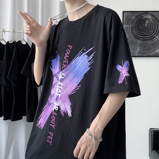 【Size S-8XL】เสื้อยืดแขนสั้นฤดูร้อนสไตล์ Street เสื้อยืดฮิปฮอปเสื้อยืดอินเทรนด์เสื้อยืดหลวมขนาดใหญ่