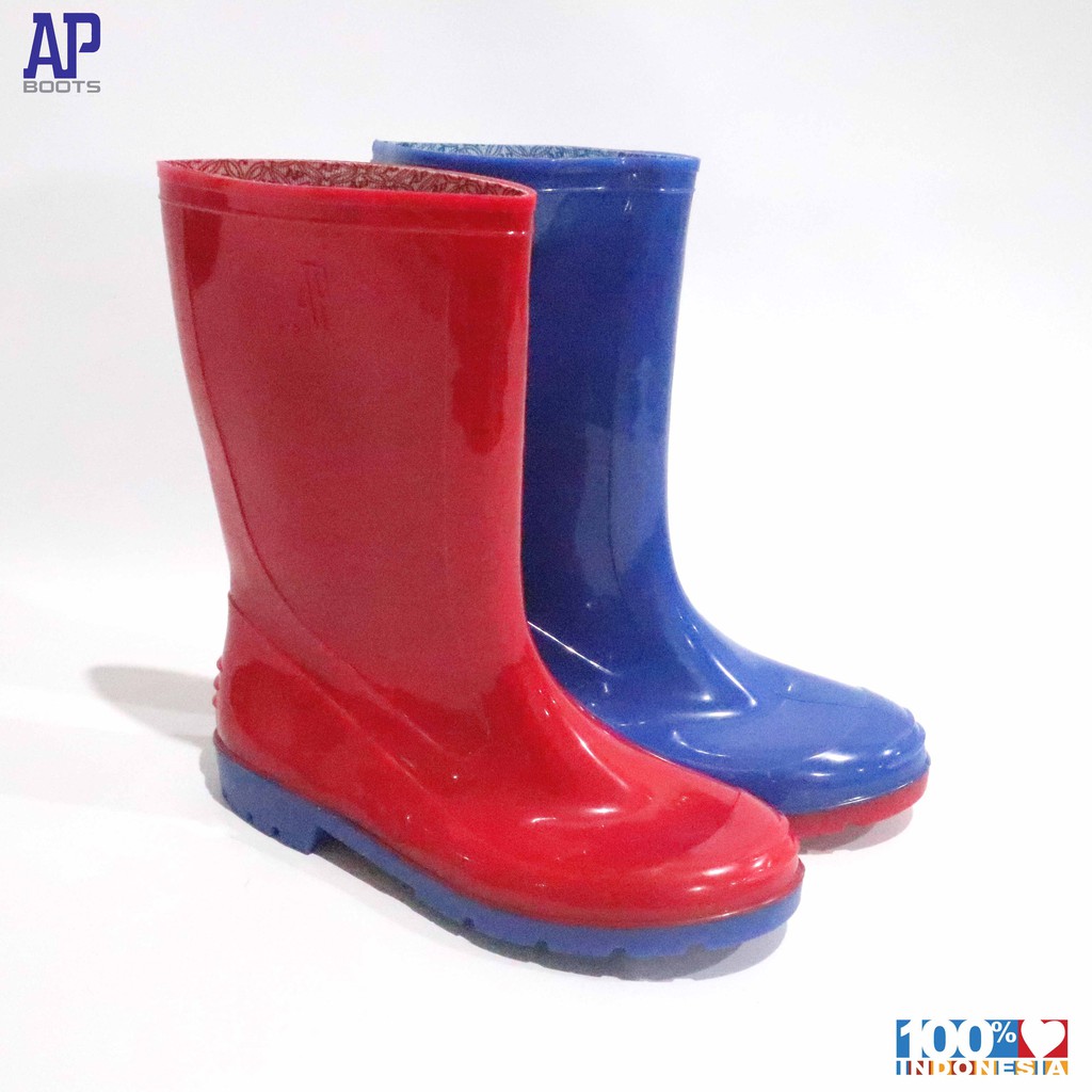 MERAH AP 2001 RED-BLUE 22.0 - 24.0 - KIDS RUBBER BOOTS - AP BOOTS