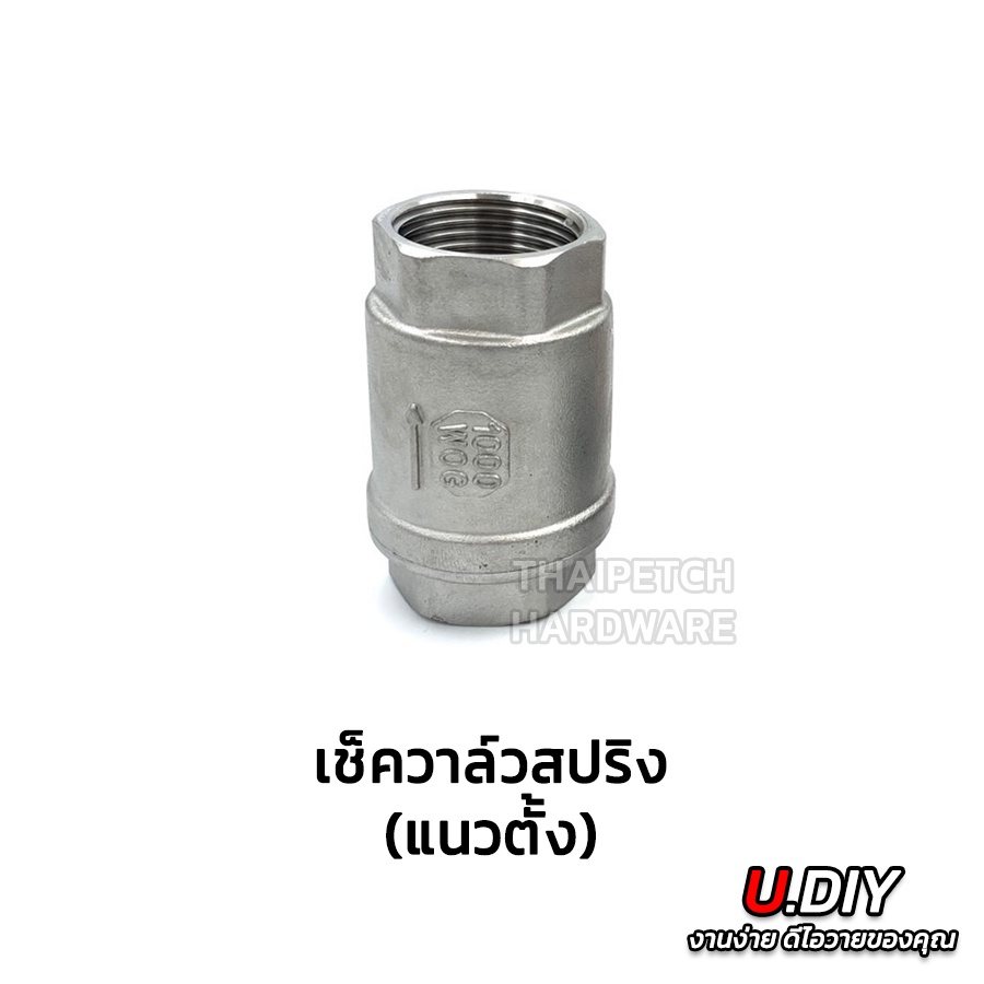 สปริงเช็ควาล์ว สแตนเลส 304 ขนาด 1/2''-2'' (Spring Check valve Stainless) วาล์วกันกลับ