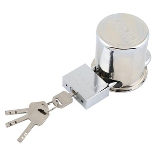 กุญแจพร้อมฝาครอบ KRUKER 50 MM สีสเตนเลส PADLOCKSECURITY COVER KRUKER 50MM STAINLESS STEEL