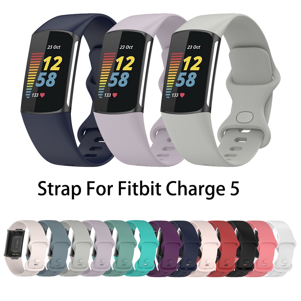 สายนาฬิกาข้อมือซิลิโคน แบบนิ่ม สําหรับ Fitbit Charge 6 5 2023
