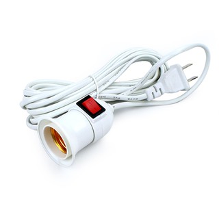   ขั้วหลอดไฟ E27 ชนิดสายเสียบปลั๊กพร้อมสวิทช์ รุ่น 3-meter-plug-light-blub-05a-Boss