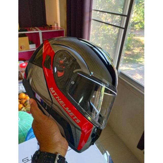 หมวกกันน็อค หมวกยกคางmt helmets atom มือสองสภาพมือ1