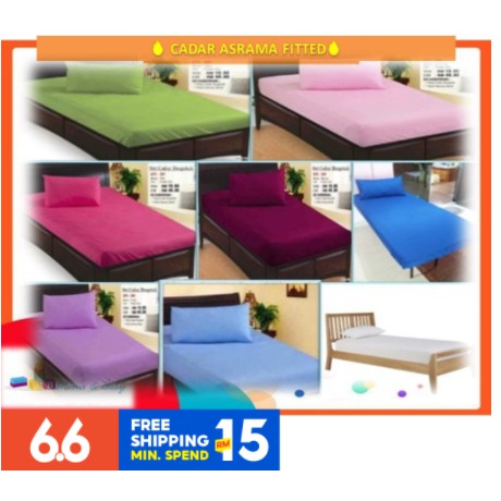 CADAR FITTED SINGLE ASRAMA BEDDING SET SARUNG TILAM BUJAANG BED SHEET HOSTEL