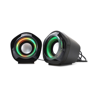 ลำโพง - AULA WIND N107 -  BLACK GAMING SPEAKER RGB PULSE