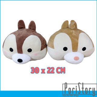 ตุ๊กตาชิปกับเดล ตัวใหญ่ แท้จากญี่ปุ่น ขนาด 30x22cm "Chip &amp; Dale" PukuPuku Poppuru Special Lying Down Plush Toy