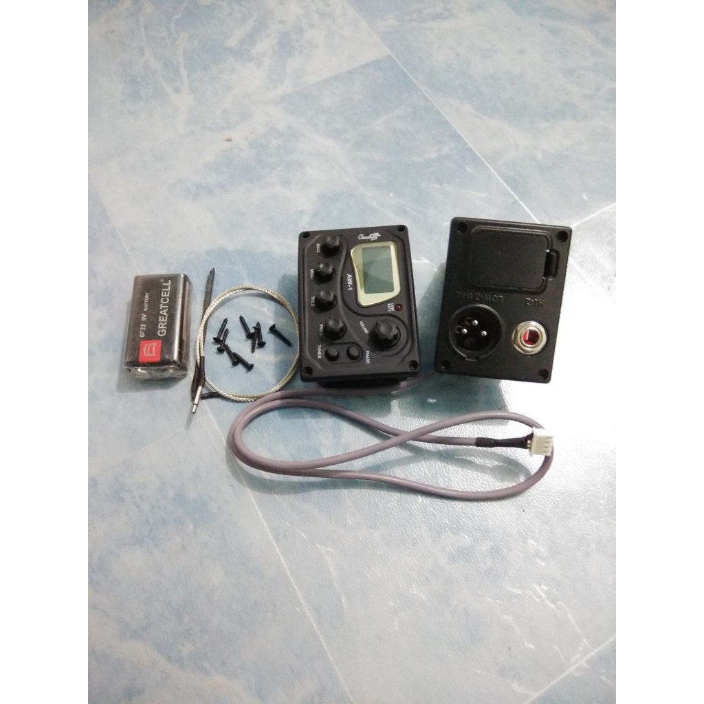 Equalizer Tuner Aw-1 สําหรับกีตาร์โปร่งและเบส
