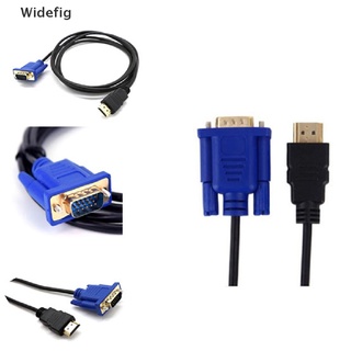 Widefig อะแดปเตอร์แปลงสายเคเบิ้ลวิดีโอ vga male เป็น hdmi hd+ audio tv av hdtv 1 เมตร 10 เมตร