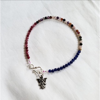 Angel Ruby Stone Bracelet กำไลหินนำโชค กำไลทับทิม กำไลเงินแท้ กำไลหิน