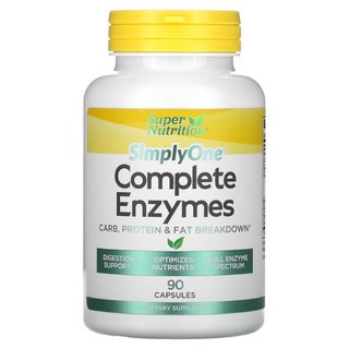 New 🌎Pre order ของแท้🇺🇸 Super Nutrition, Simply One, Complete Enzymes, 90 Capsules