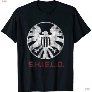 New Marvel Agents of SHIELD Distressed Logo Graphic T-Shirt เสื้อยืด ดพิมพ์ลาย ดผ้าเด้ง คอกลม cotton แฟชั่น discount Uni