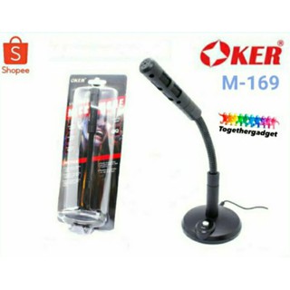 OKER Microphone ไมค์คอม M-169 ไมโครโฟน คอมพิวเตอร์ ตั้งโต๊ะ