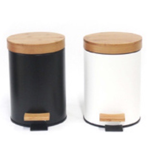ถังขยะ เหยียบ ฝาไม้ ขนาด 3L  หรูหรา กะทัดรัด พร้อมส่ง TT052