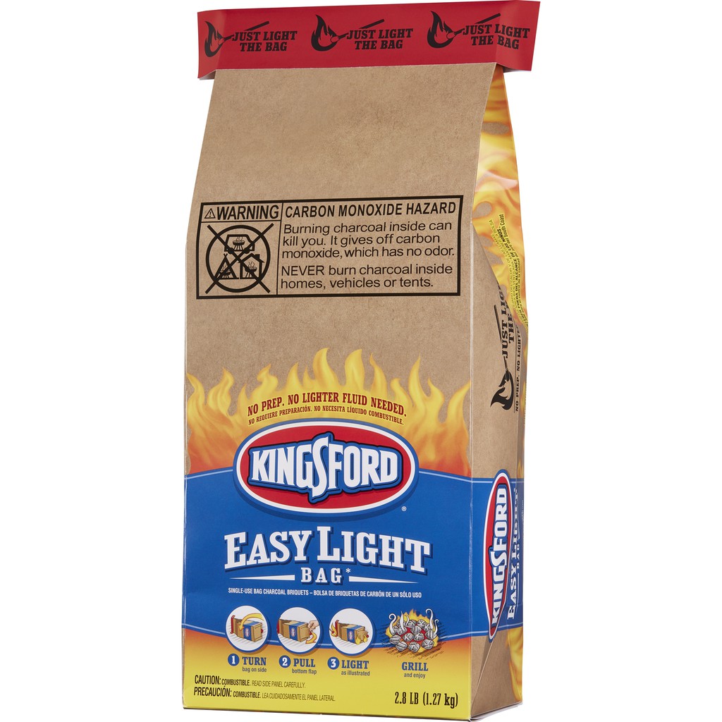 KINSGFORD ถ่านอัดก้อนย่างบาร์บีคิวคิงส์ฟอร์ด Easy Light 1.27 กิโลกรัม/ KINGSFORD 1.27 Kg. Easy Light Charcoal True Value