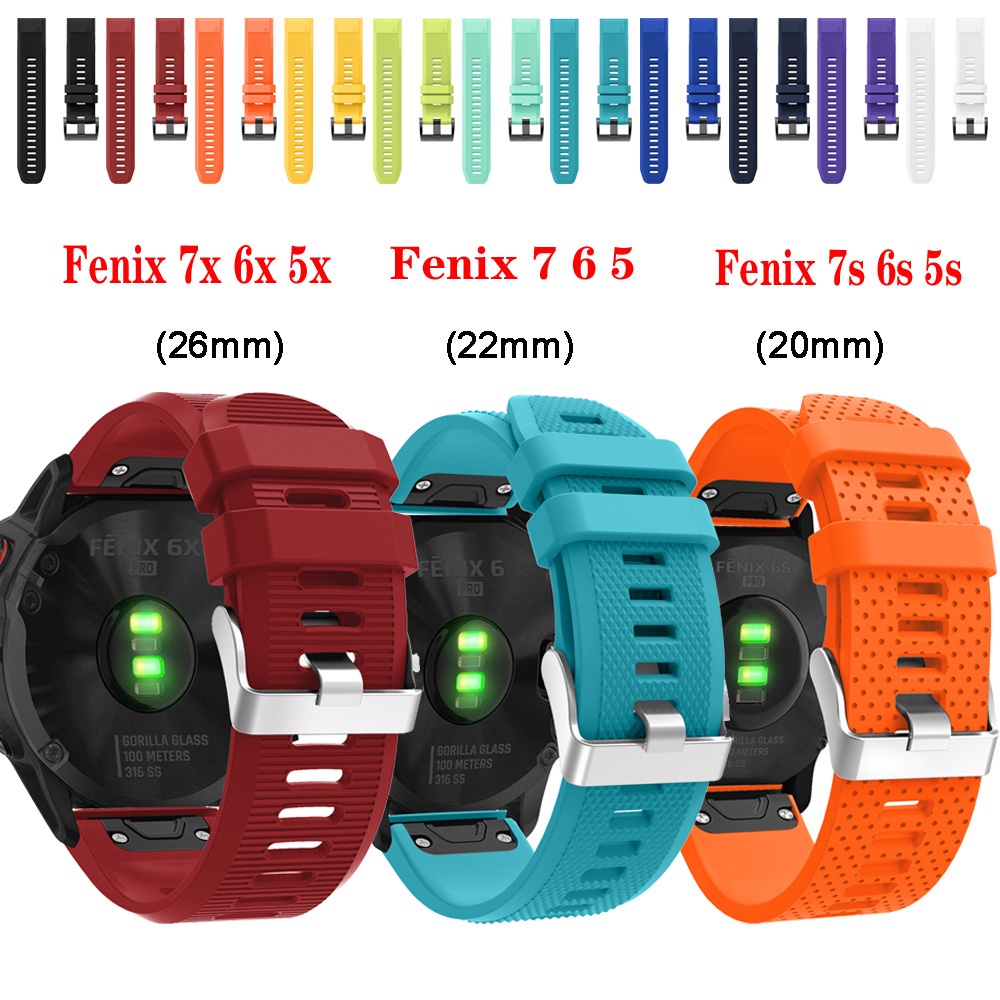 สายนาฬิกาข้อมือซิลิโคน แบบเปลี่ยน สําหรับ Garmin Fenix 7 7X 7S 6 6S 6X Pro GPS 5 5X 5S Plus