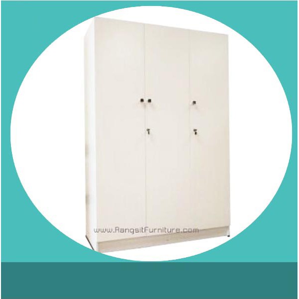 ตู้เสื้อผ้าสีขาว 🔸ตู้เสื้อผ้า3ประตู🔸ยาว 120 cm
