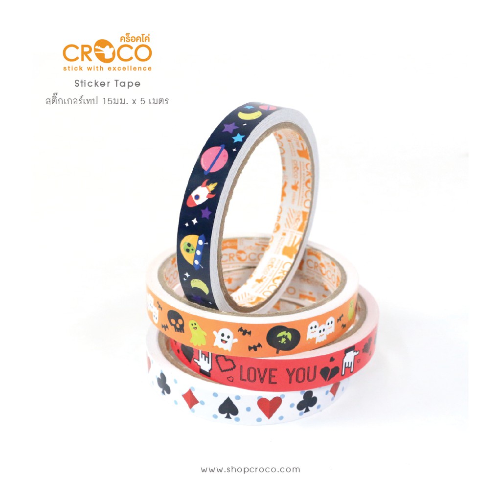 CROCO สติ๊กเกอร์เทป fancy collection (PSK1505)