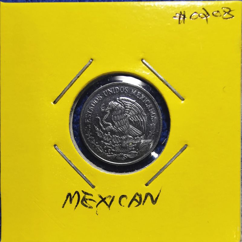 เหรียญ​หมุนเวียน​ เม็กซิโก​ Mexico​ 1​0 Centavos​ ใช้แล้ว​ #​0208
