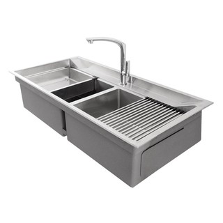 SINK BUILT 2Bowl AXIA ATHENS 10050 STAINLESS ซิงค์ฝัง 2หลุม AXIA ATHENS 10050 สเตนเลส อ่างล้างจานฝัง อ่างล้างจานและอุปกร