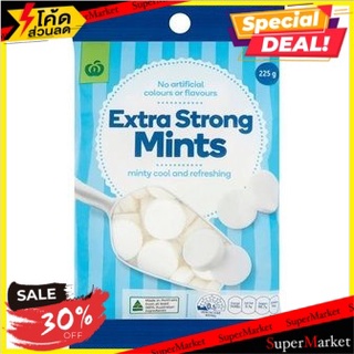 🔥อย่างดี🤩!! วูลเวิร์ธเอ็กซ์ตร้าสตรองมินต์ 225 กรัม/Woolworths Extra Strong Mints 225g 🔥สินค้าขายดี!!