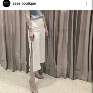 white side slit pant by assa boutique(new)