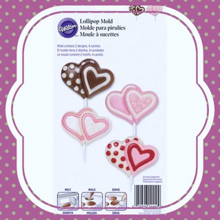 Wilton Chocolate Mold พิมพ์ช็อคโกแลต ของ วิลตั้น Heart Lollipop Mold