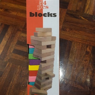 Blocks 54 ชิ้น เกมจังก้า ตึกถล่ม เป็นไม้สีสันสวยงาม พร้อมส่ง