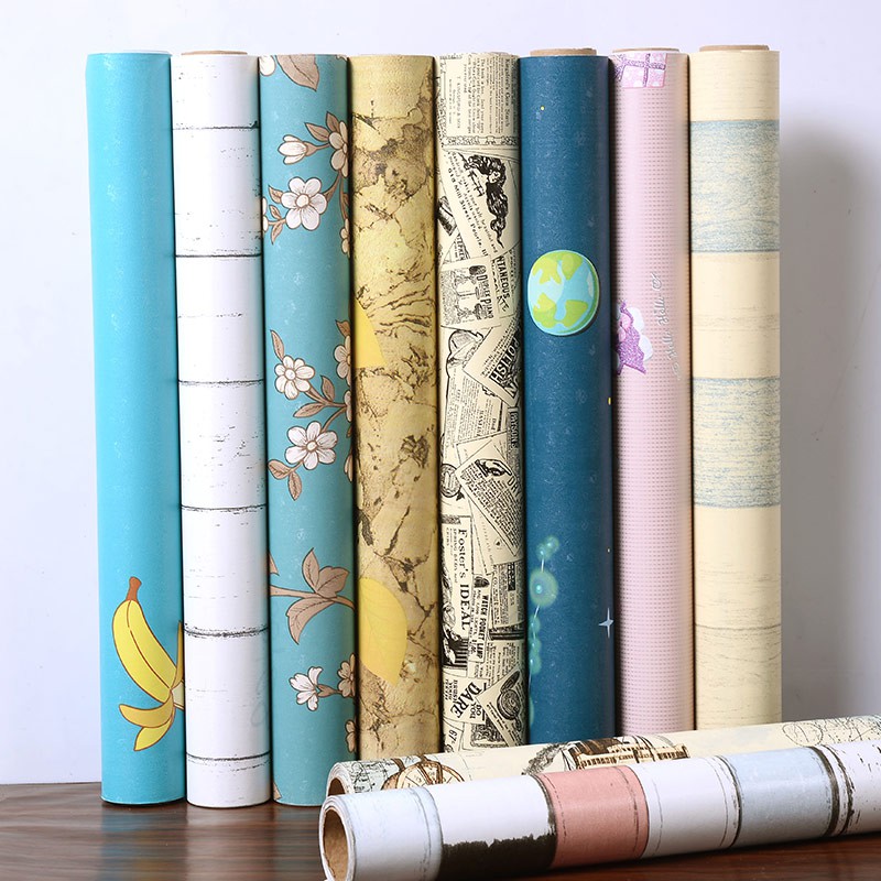 🌟PVC self adhesive wallpaper🌟☂พีวีซีหอพักกันน้ำปรับปรุงวอลล์เปเปอร์ห้องนอน
