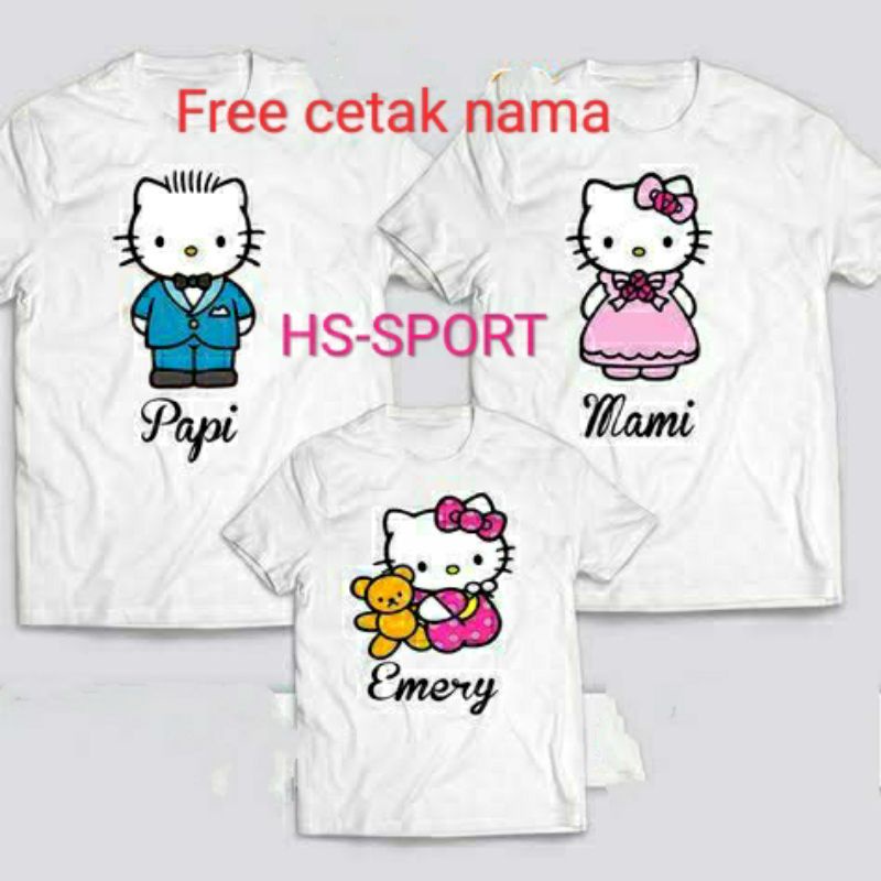 HELLO KITTY FAMILYS COUPLE HELLO KITTY CUTE T-SHIRT เสื้อผ้าคิตตี้