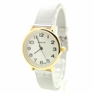TIMELE S2 นาฬิกา (2Tone) ตัวเรือนทอง สายเหล็ก แบบถัก ระบบ เข็ม - T2-26