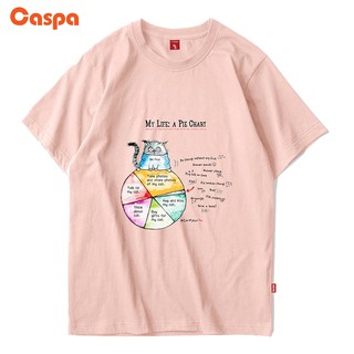 Caspa เสื้อยืดสกรีน ลายสกรีน เเมวอ้วน เสื้อคอกลมแขนสั้นผ้าฝ้าย แฟชั่น วัยรุ่น - M470T