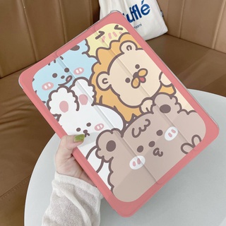 เคสใส ลายสัตว์น่ารัก กันกระแทก สําหรับ Compatible For ipad10.2 ipad 2019 2020 2021 ipad pro 2020 2021 ipad air3 air4 ipad mini5 mini4