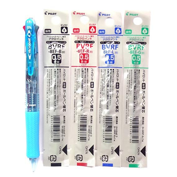 ไส้ปากกาลูกลื่น Dr. Grip Pilot BVRF-8EF_BVRF-8F  Acro Ink Ballpoint Ink Refill