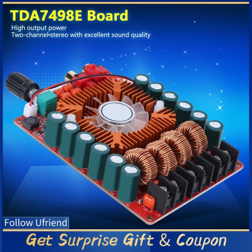 บอร์ดเครื่องขยายเสียง TDA7498E 160W+160W โมดูลดิจิตอลสเตอริโอกําลังสูง BTL Mono