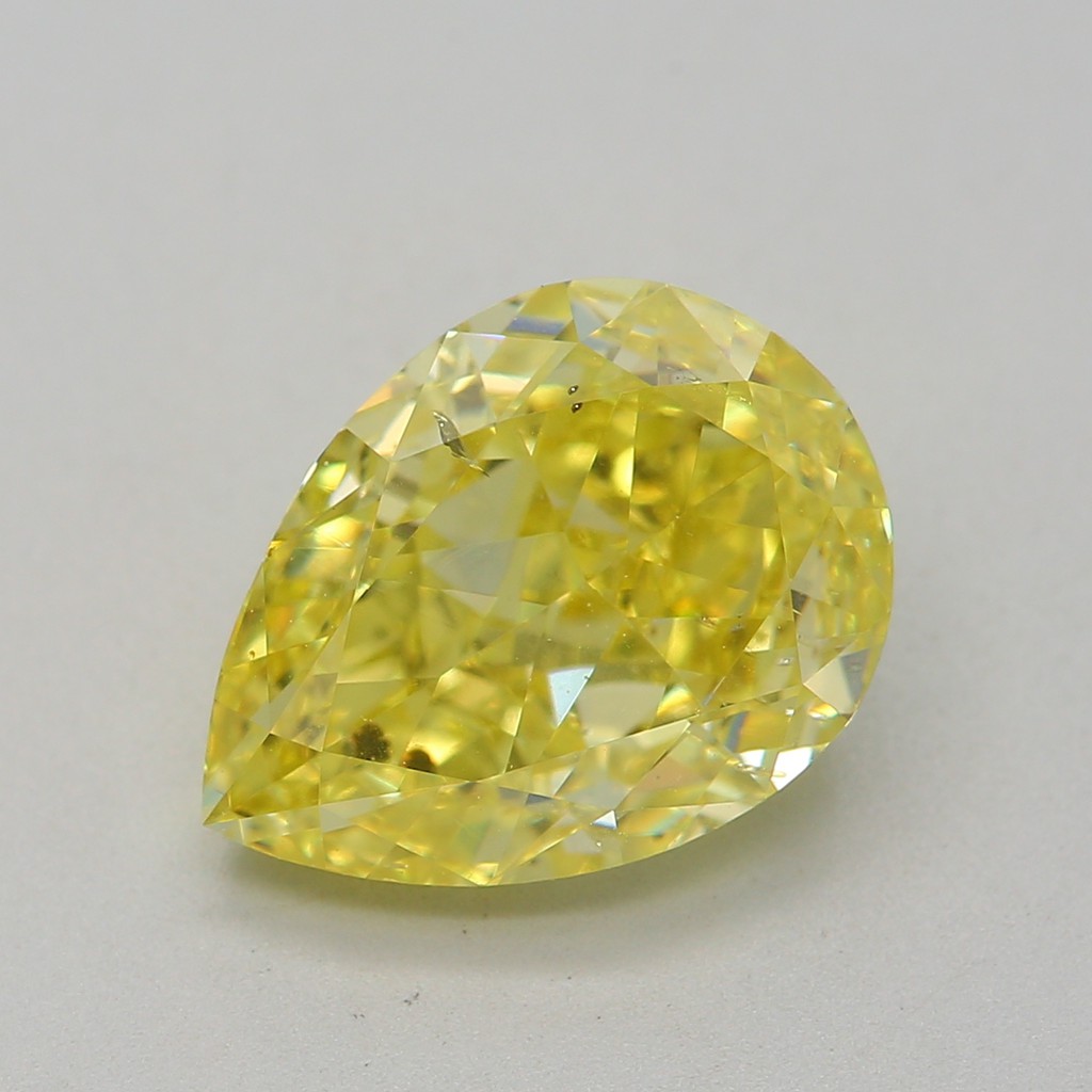 2.20-CARAT, FANCY INTENSE YELLOW -, Pear, SI2-CLARITY, GIA , SKU-4217