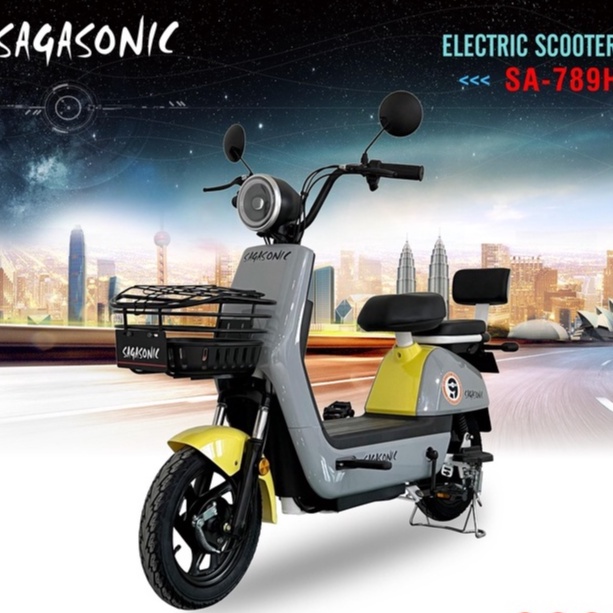 จักรยานไฟฟ้า sagasonic มอเตอร์ไฟฟ้า รถไฟฟ้า รุ่น789 Electric Scooter พร้อมBattery 48V12A สำหรับผู้ให