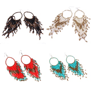 เครื่องประดับแฟชั่นสตรีต่างหูตะขอห้อยยาว tassels socialite eardrop