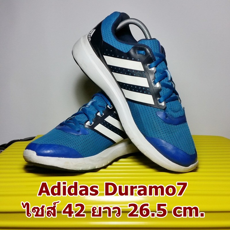 Adidas Duramo7 มือสอง ของแท้ ไซส์ 42 ยาว 26.5 เซน สภาพสวยครับ (รองเท้าอดิดาส ดูราโม่ รุ่น เบอร์ ขนาด ไซต์ สภาพดี ใหม่)