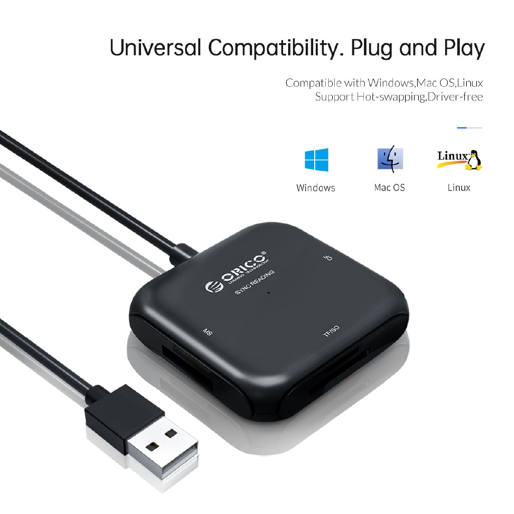 Orico USB Card Reader SDTFCFMS Card Reader การ์ดรีดเดอร์ความเร็วสูง Usb ...