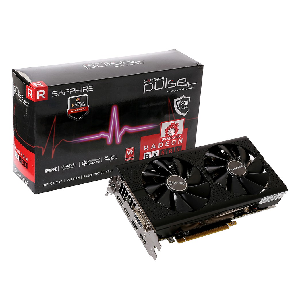 AMD RX580 8GB SAPPHIRE PULSE G DDR5 มือสอง ประกันถึง 27-01-2021