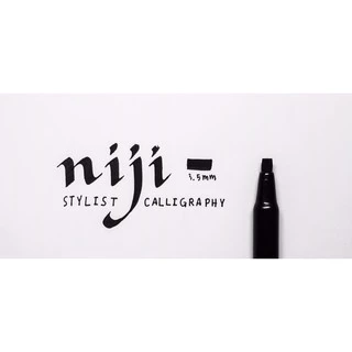 ปากกาหัวตัด ปากกาสปีดบอล niji สีดำ แดง น้ำเงิน 5.0,2.0,3.5