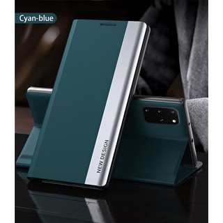 Fashion Contrast Colors PU Leather Casing Samsung Galaxy S20 Ultra Magnetic Flip Cover Galaxy S20 Plus FE 4G / 5G Full Protection Stand Case