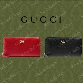 Gucci/ GG/ กระเป๋าสตางค์หนังซิปเต็ม