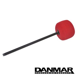 Danmar® หัวกระเดื่องกลอง ตุ้มกระเดื่อง แบบสักหลาดสี ก้านดำ รุ่น 206CK (Red) (Bass Drum Peal Beater) ** Made in USA **