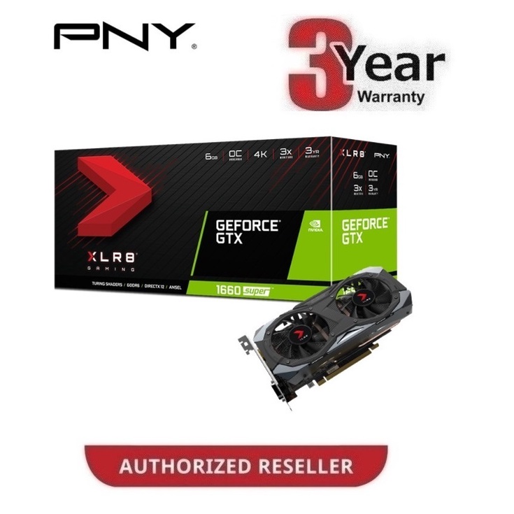 PNY GeForce GTX 1660 SUPER 6GB XLR8 Gaming Overclocked Edition GTX1660 SUPER