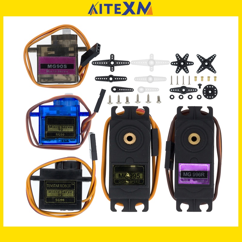 เกียร์เซอร์โวดิจิทัล โลหะ SG90 MG90 MG90S MG995 MG996 สําหรับรถบังคับ เฮลิคอปเตอร์ เรือบังคับ Futaba
