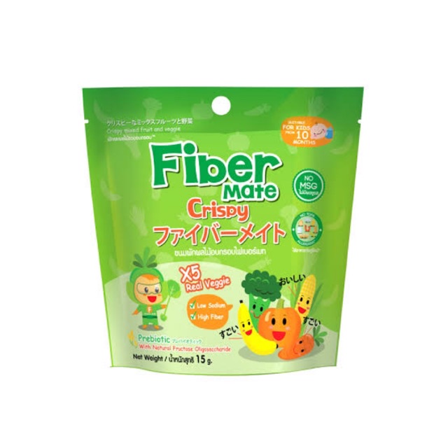 ไฟเบอร์แมท Fibermate ขนมผักผลไม้อบกรอบ