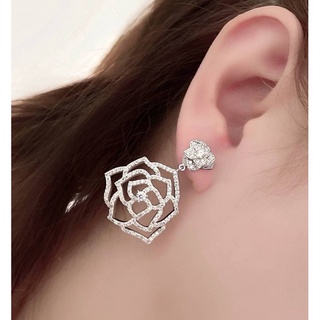 Diamond Earring งานเพชร CZ แท้ เงินแท้ 925 งานสวยมว้ากกกกกถึงมากที่สุดคะ